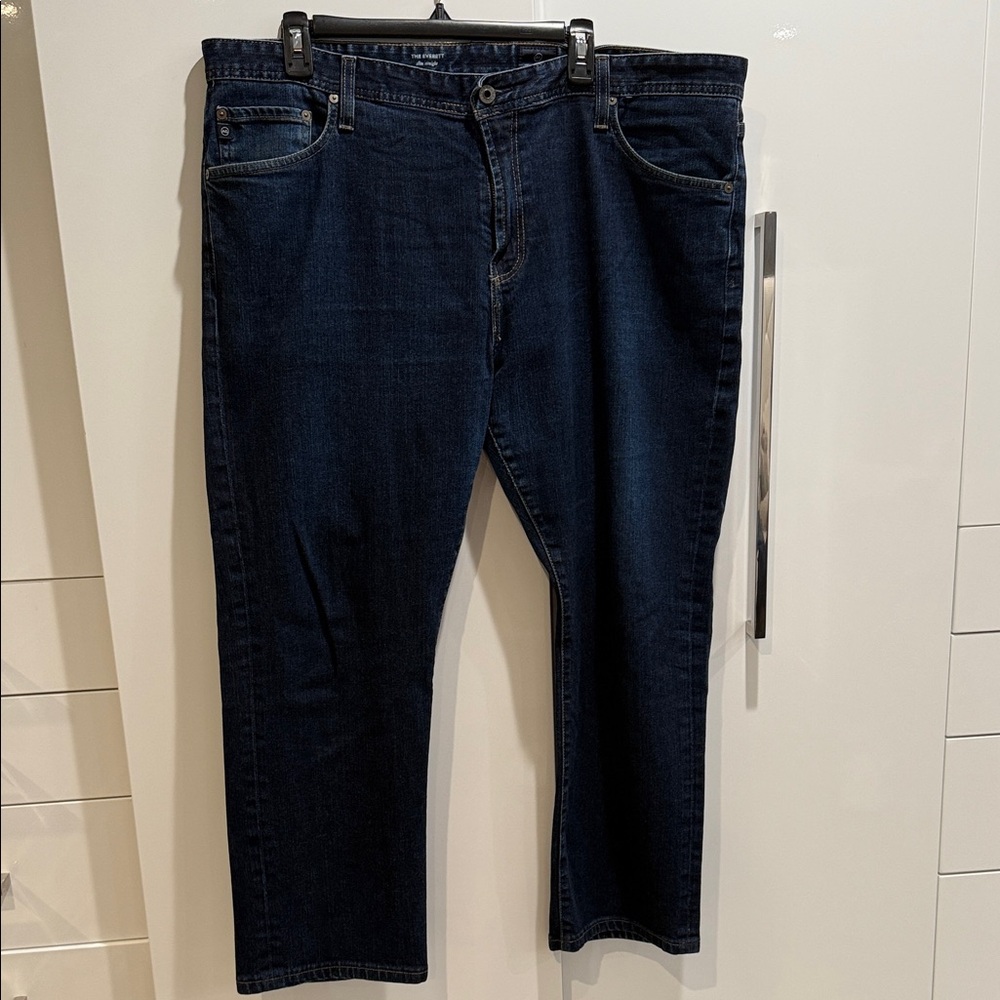 AG Adriano Goldschmied Men's Deep Indigo Relaxed Jeans